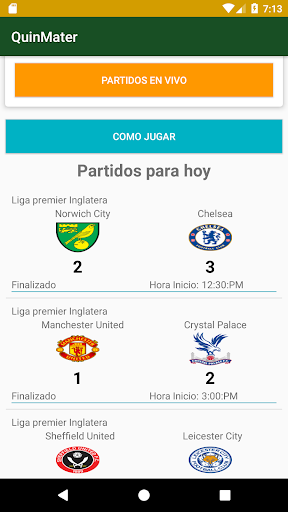 Android application QuinMater (Football Pool) screenshort