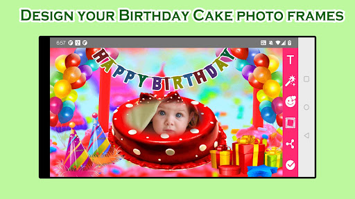 Android application Birthday Cake Photo Frames screenshort