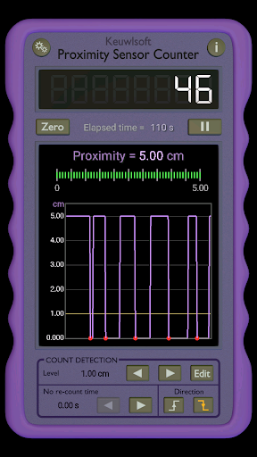 Screenshot of Proximity Sensor Counter