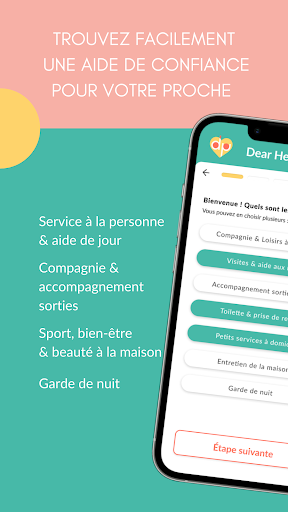 Android application Dear Helpee – Aide à domicile screenshort