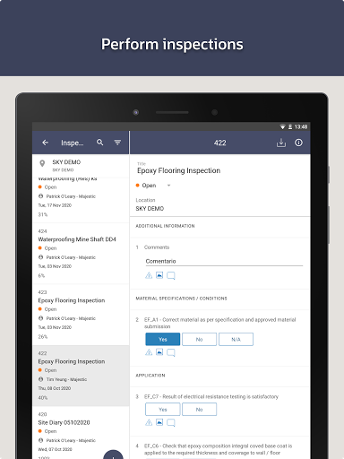 Screenshot of Oracle Aconex