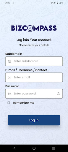 Android application Bizcompass® screenshort