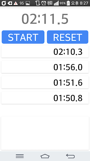 Stopwatch: simple checking Screen 2