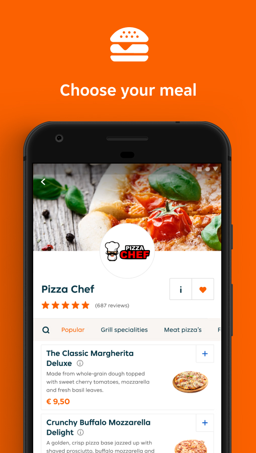 Android application LIEFERHELD | Order Food screenshort