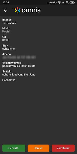 Android application Agenda Farnosti screenshort