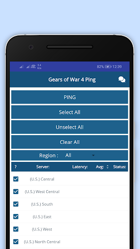 Android application Gears of War 4 Ping screenshort