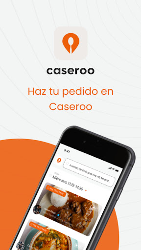 Android application Caseroo: pide comida casera screenshort