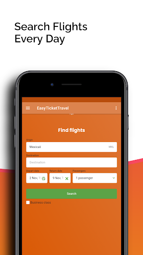EasyTicketTravel App Screen 3