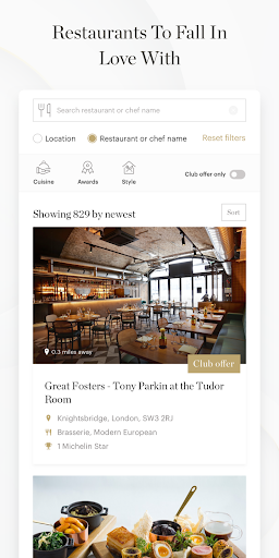 Luxury Restaurant Guide Screen 3