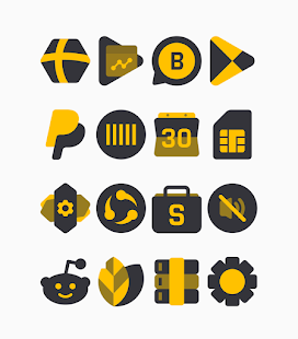 Звезда — скриншот желтого пакета значков