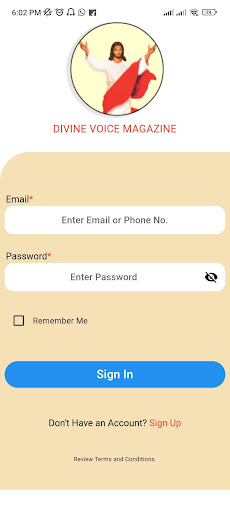 Android application DIVINE VOICE screenshort