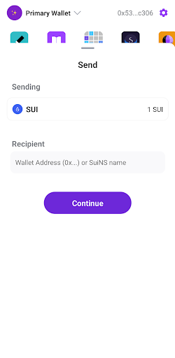 Ethos Sui Wallet Screen 2