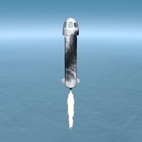 Space Blue Launch Rocket