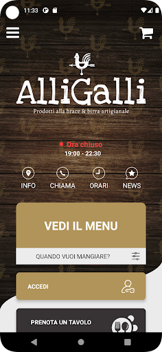 AlliGalli Ristorante Screenshot 1 - AppWisp.com