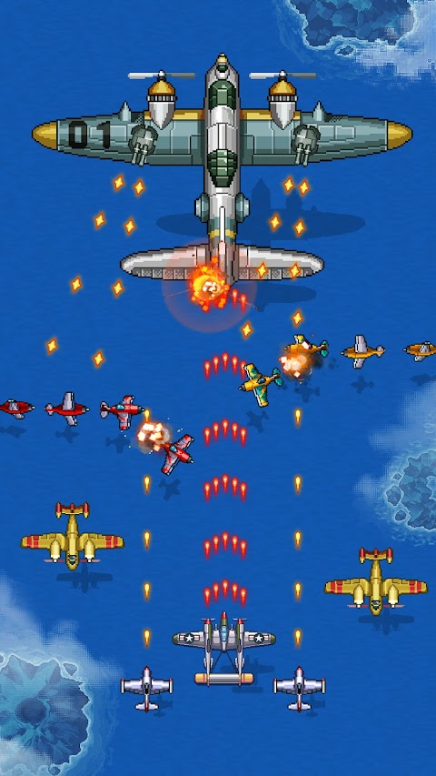 1945空軍：飛行機シューティングゲームのおすすめ画像5