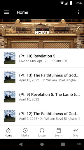 Android application Binghamtown Baptist Church screenshort