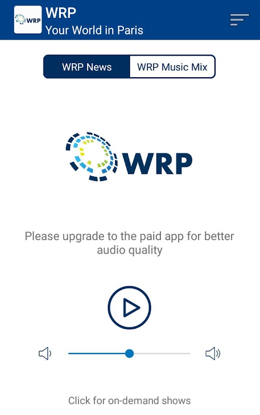 Android application WRP Radio screenshot