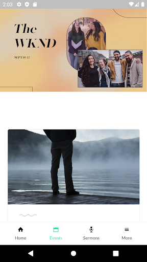 The Church Co App Screen 2