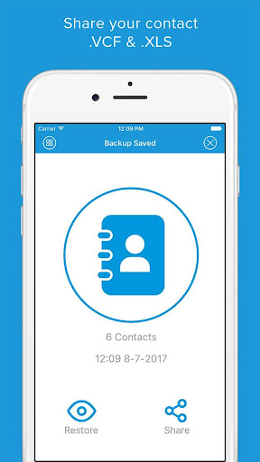 Contact Backup And Restore Screen 2