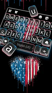 USA Heart Keyboard Theme
