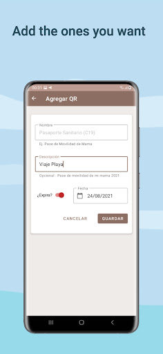 QR Wallet: Health Certificate, Screen 2