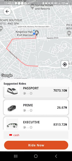 Passportride Screen 2
