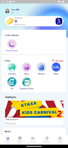 TOUCH by KTAXA Screen 2