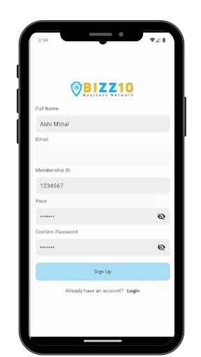 BIZZ10 - Business Network Screen 2
