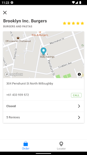 Android application Brooklyn Inc. Burgers screenshort