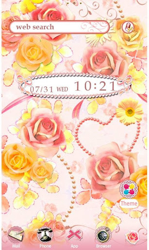 Android application Girly Wallpaper Rose Garden screenshort