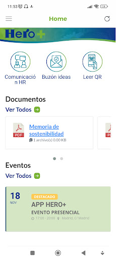 Android application Hero+ screenshort