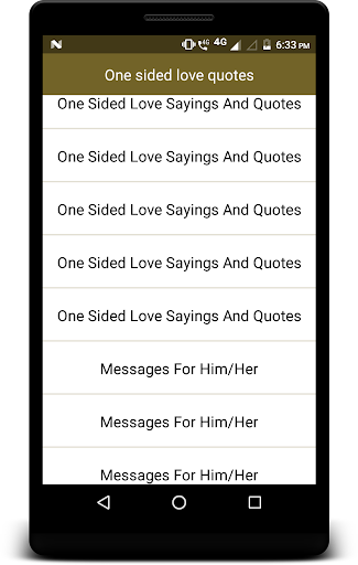 One sided love quotes Screen 2