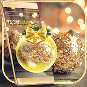 Christmas Gold Snowball Theme Wallpaper  Icon