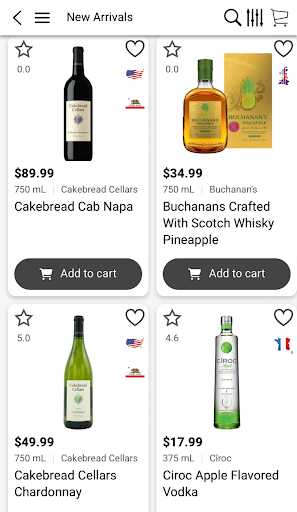 Android application Simmons Liquor screenshort
