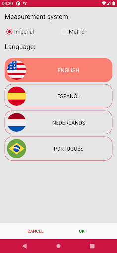 Android application Colostrum Calculator screenshort