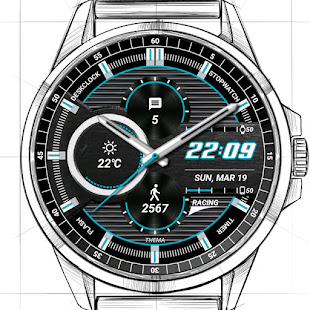 Racing Watch Face & Clock Widget Varies with device APK screenshots 14