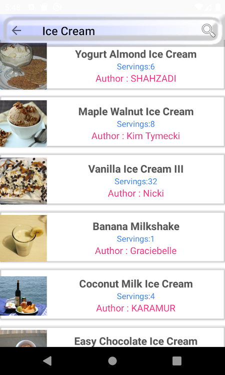 frozen dessert recipe - 6.0 - (Android)