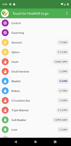 Android application Touch for Health to go screenshort