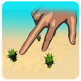 Finger desert run icon