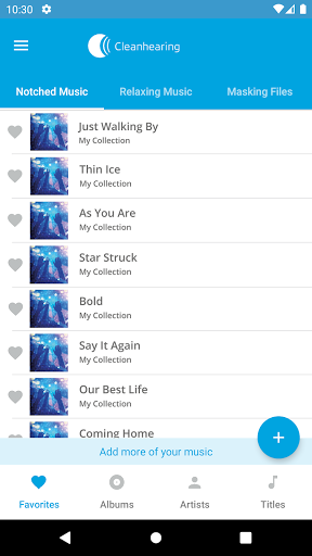 Android application Tinnitus App by Cleanhearing screenshort