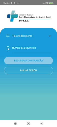 Subred Sur App Screen 3