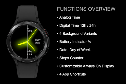 EY09 Yellow Glow Watchface Screen 3