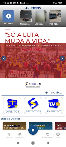 Android application SINTECT-ES screenshort
