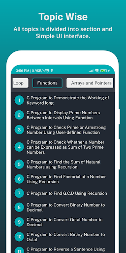 C Programs Screen 3