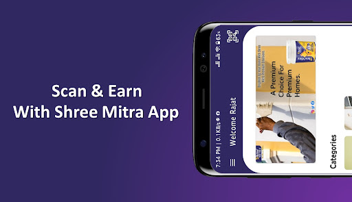 Android application Shree Mitra - Scan QR's & Earn screenshort