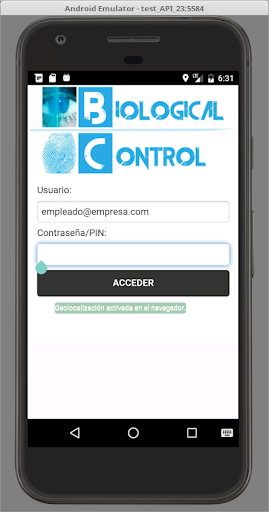 Android application BiologicalControl screenshort