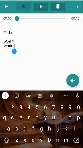 Android application Simple Voice Memo screenshort