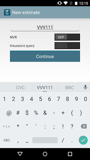 Android application CAB Damage inspection screenshort