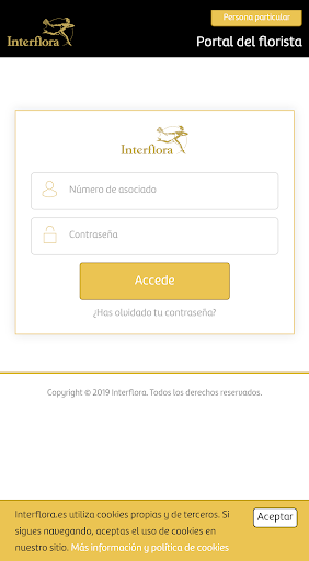 Android application Interflora portal floristas (E screenshort