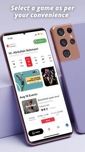 Android application Lineup - Find People for Sport screenshort